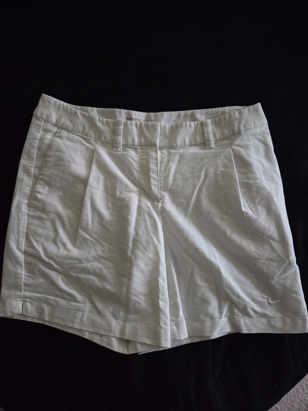 Nike Women’s White Pleated Bermuda Shorts